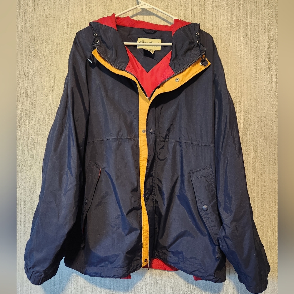 Eddie Bauer Vintage navy raincoat Size XL